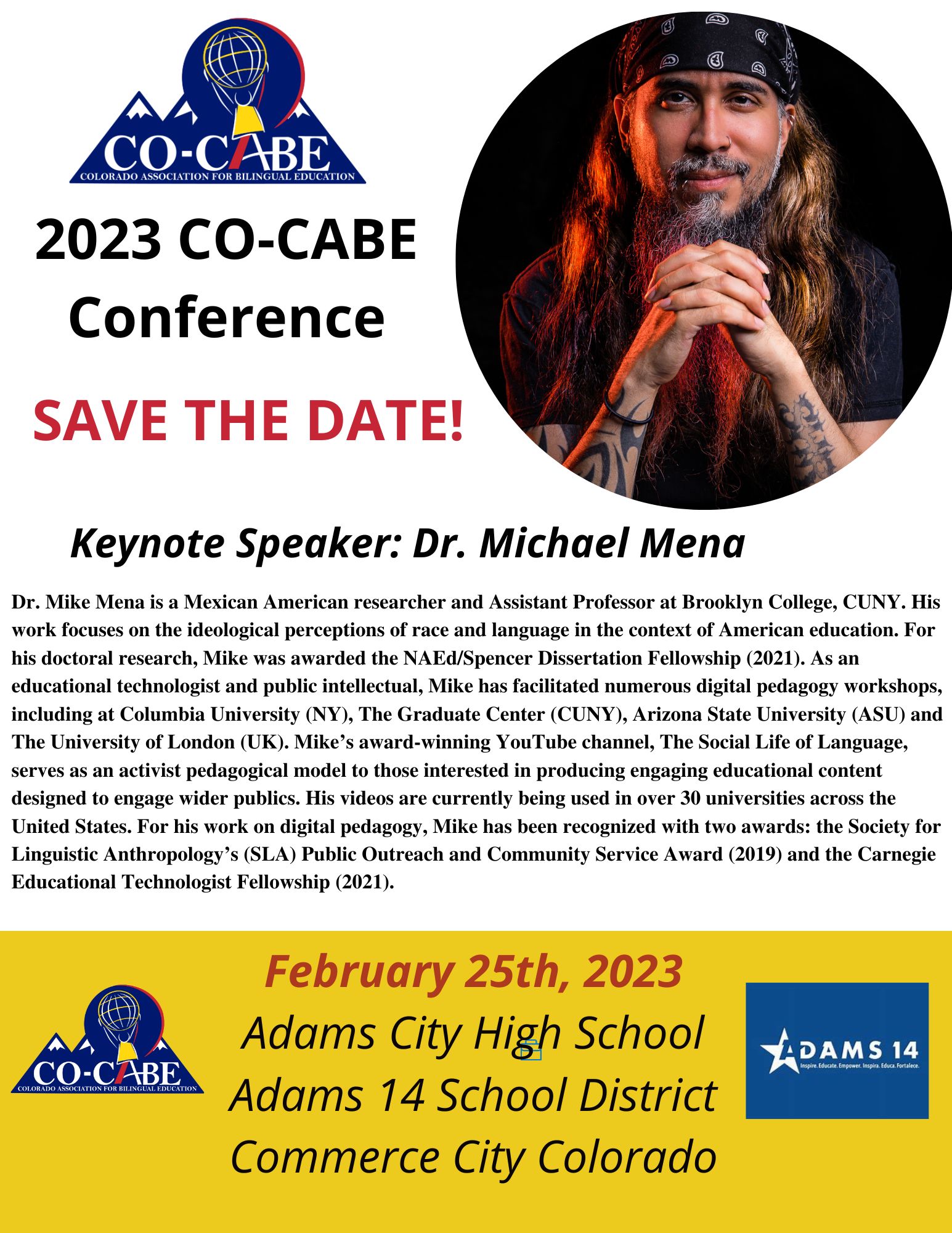 SAVE The Date CO CABE 2023 Conference CO CABE SAVE The Date CO CABE 2023 Conference CO CABE
